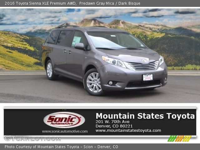 2016 Toyota Sienna XLE Premium AWD in Predawn Gray Mica