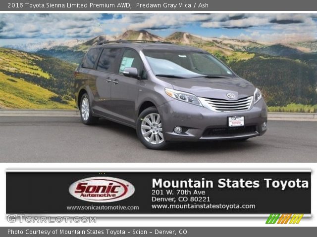 2016 Toyota Sienna Limited Premium AWD in Predawn Gray Mica