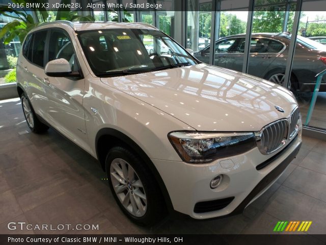 2016 BMW X3 xDrive28i in Alpine White