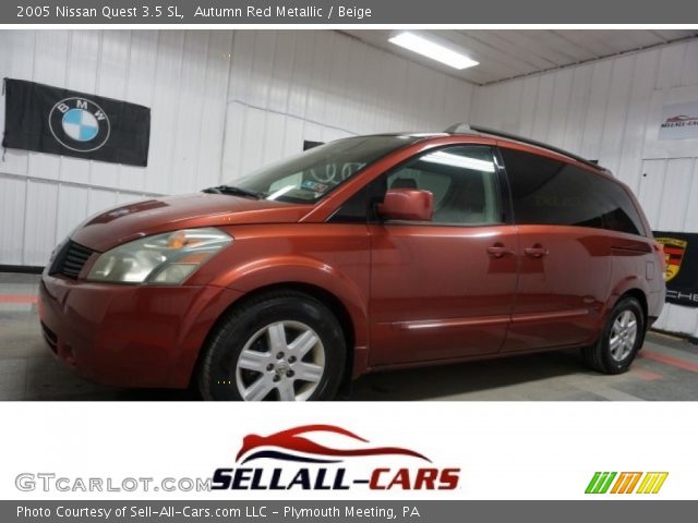 2005 Nissan Quest 3.5 SL in Autumn Red Metallic