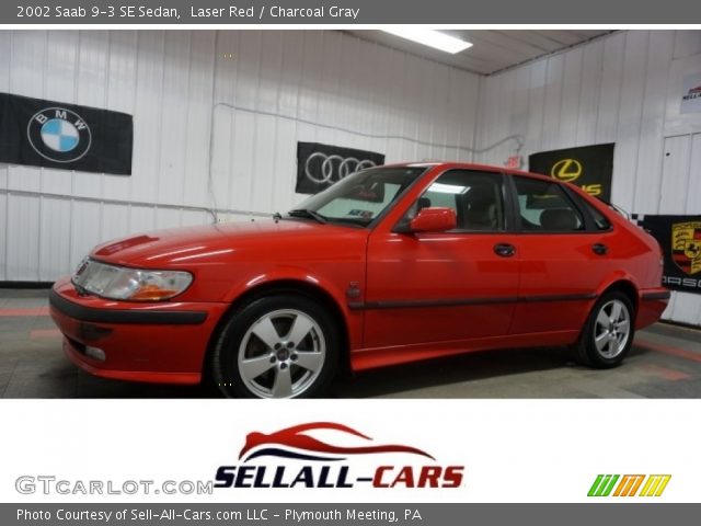 2002 Saab 9-3 SE Sedan in Laser Red