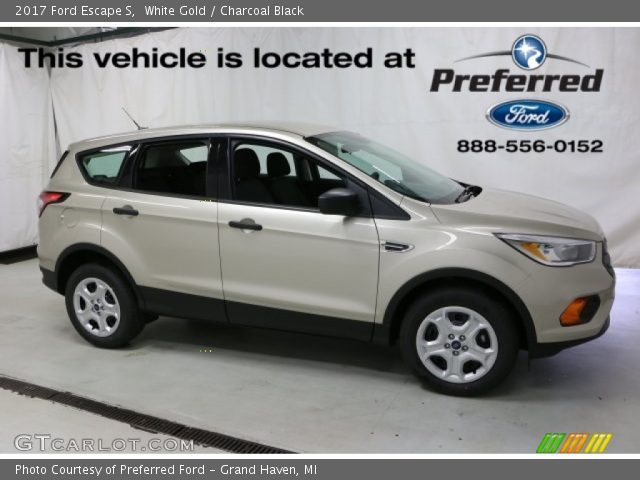 2017 Ford Escape S in White Gold