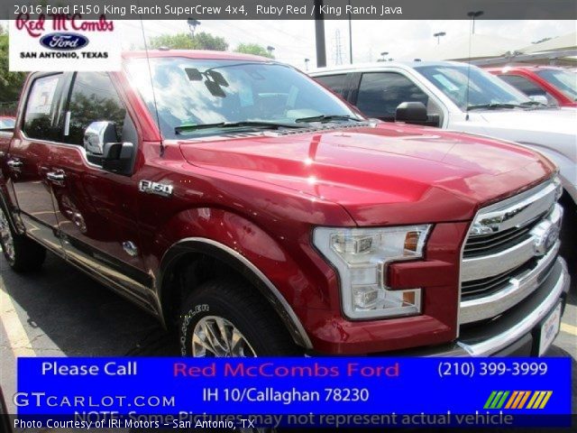 2016 Ford F150 King Ranch SuperCrew 4x4 in Ruby Red