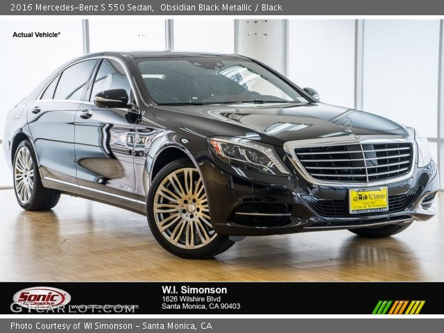 2016 Mercedes-Benz S 550 Sedan in Obsidian Black Metallic