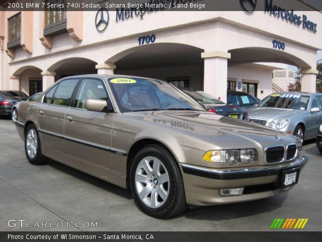 2001 BMW 7 Series 740i Sedan in Sahara Beige Metallic