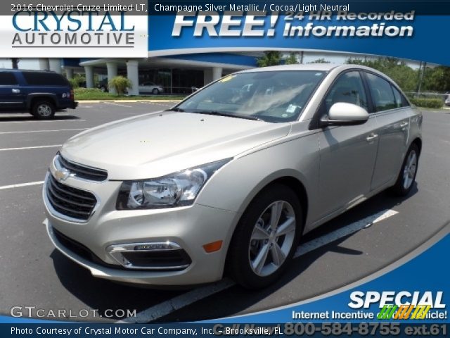 2016 Chevrolet Cruze Limited LT in Champagne Silver Metallic