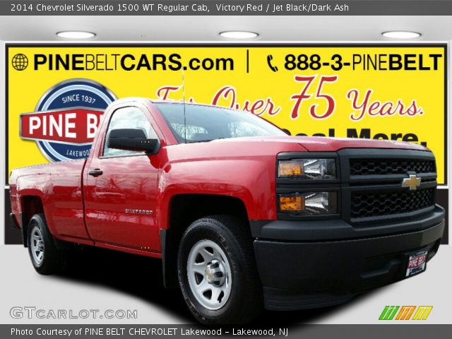 Victory Red 2014 Chevrolet Silverado 1500 Wt Regular Cab Jet Blackdark Ash Interior 6554