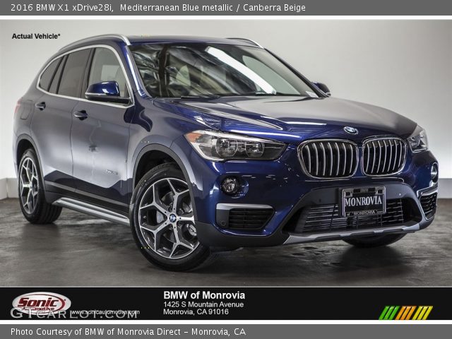 2016 BMW X1 xDrive28i in Mediterranean Blue metallic