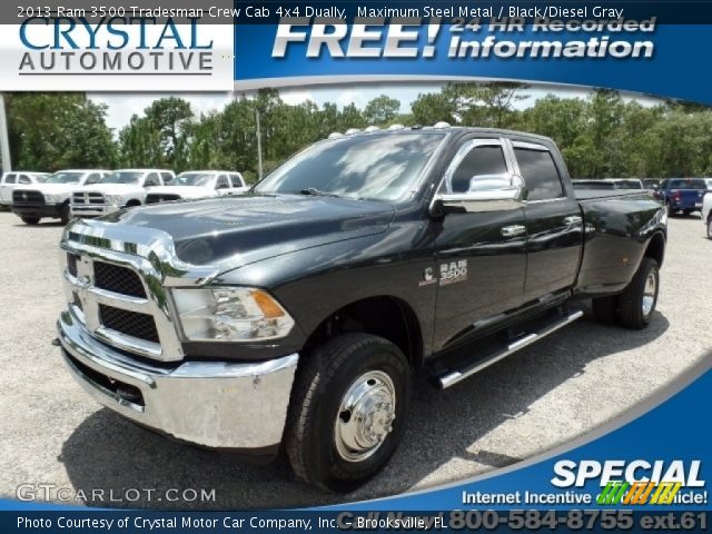 2013 Ram 3500 Tradesman Crew Cab 4x4 Dually in Maximum Steel Metal