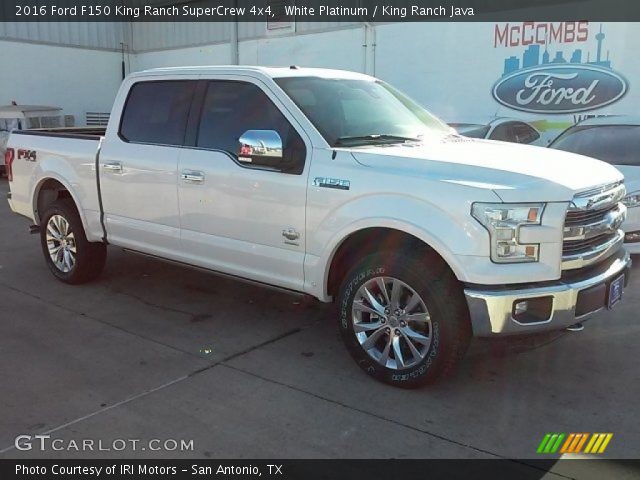 2016 Ford F150 King Ranch SuperCrew 4x4 in White Platinum