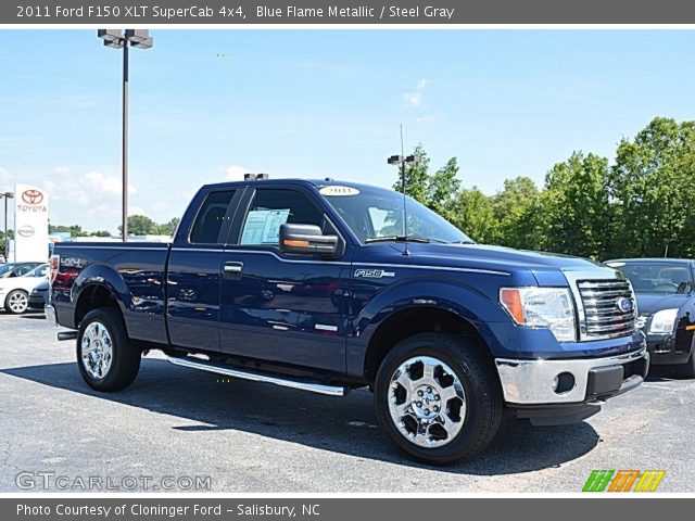 2011 Ford F150 XLT SuperCab 4x4 in Blue Flame Metallic