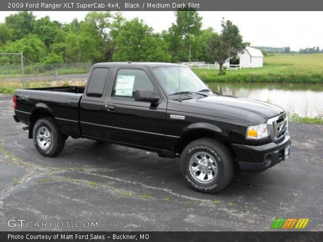 Black 2009 Ford Ranger Xlt Supercab 4x4 Medium Dark