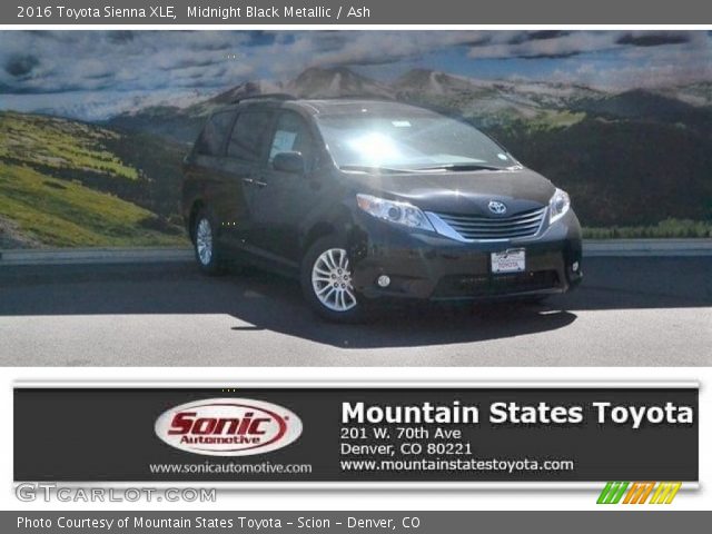 2016 Toyota Sienna XLE in Midnight Black Metallic