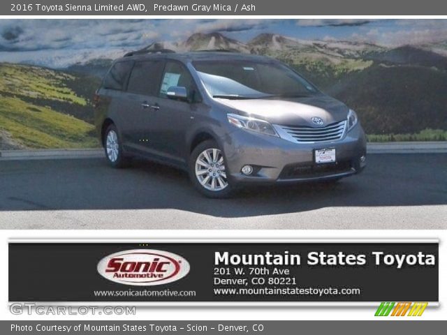 2016 Toyota Sienna Limited AWD in Predawn Gray Mica