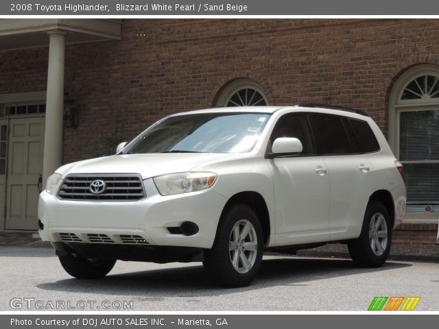 2008 Toyota Highlander  in Blizzard White Pearl