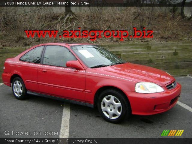 2000 Honda Civic EX Coupe in Milano Red