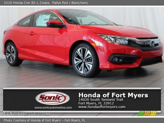 2016 Honda Civic EX-L Coupe in Rallye Red
