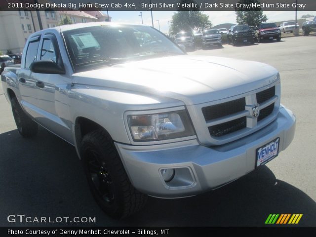2011 Dodge Dakota Big Horn Crew Cab 4x4 in Bright Silver Metallic
