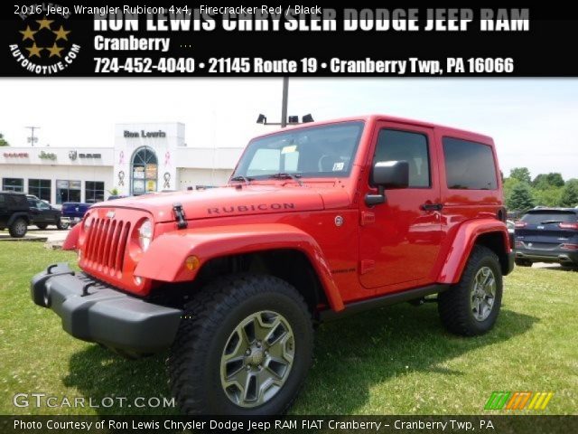 2016 Jeep Wrangler Rubicon 4x4 in Firecracker Red