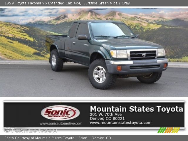 1999 Toyota Tacoma V6 Extended Cab 4x4 in Surfside Green Mica