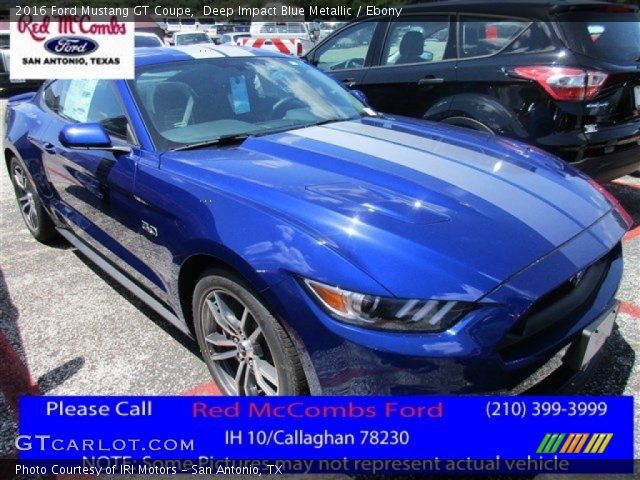 2016 Ford Mustang GT Coupe in Deep Impact Blue Metallic