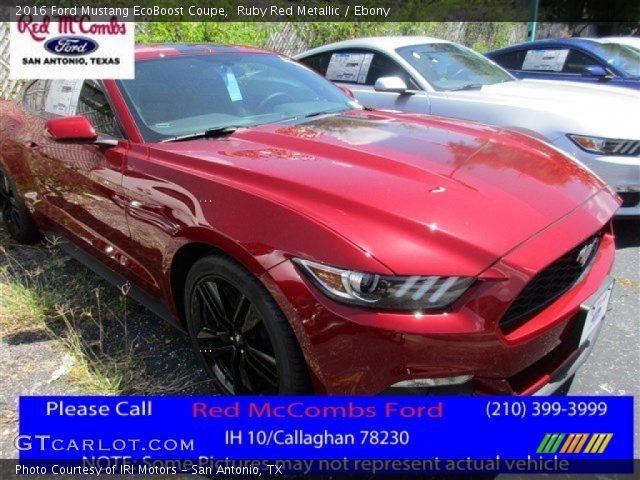 2016 Ford Mustang EcoBoost Coupe in Ruby Red Metallic