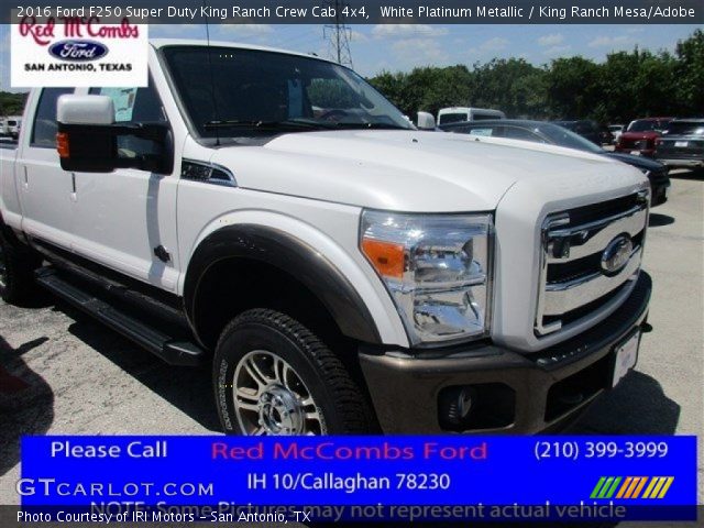 2016 Ford F250 Super Duty King Ranch Crew Cab 4x4 in White Platinum Metallic