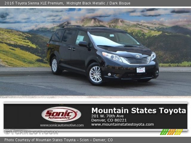2016 Toyota Sienna XLE Premium in Midnight Black Metallic