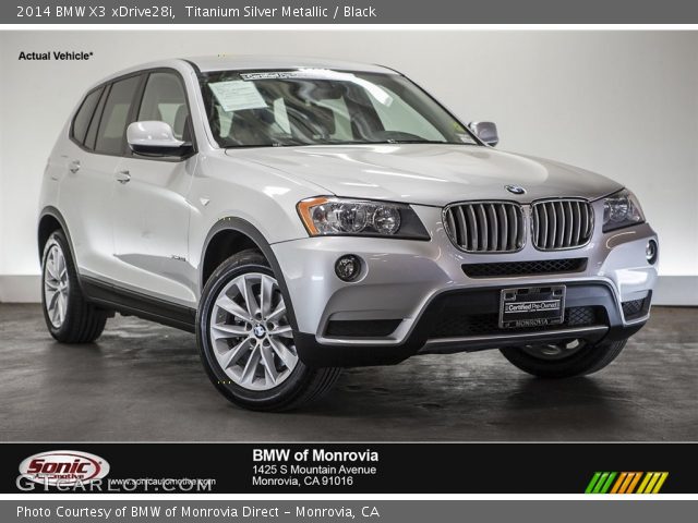 2014 BMW X3 xDrive28i in Titanium Silver Metallic