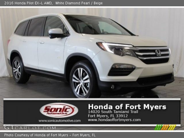 2016 Honda Pilot EX-L AWD in White Diamond Pearl