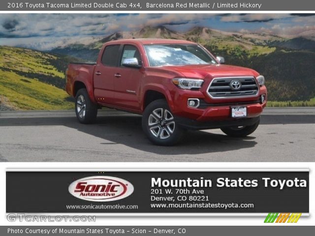 2016 Toyota Tacoma Limited Double Cab 4x4 in Barcelona Red Metallic