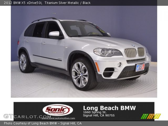 2012 BMW X5 xDrive50i in Titanium Silver Metallic