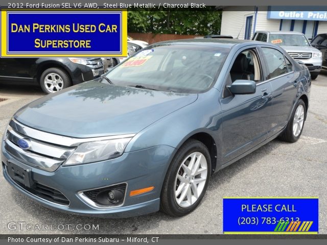2012 Ford Fusion SEL V6 AWD in Steel Blue Metallic