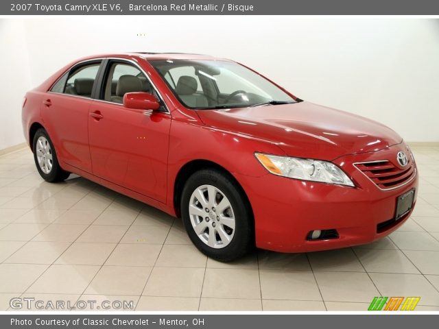 2007 Toyota Camry XLE V6 in Barcelona Red Metallic
