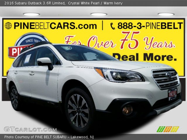 2016 Subaru Outback 3.6R Limited in Crystal White Pearl