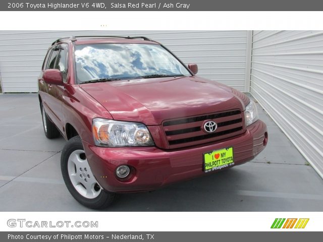 2006 Toyota Highlander V6 4WD in Salsa Red Pearl