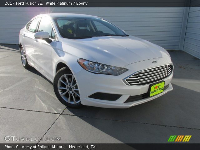 2017 Ford Fusion SE in White Platinum
