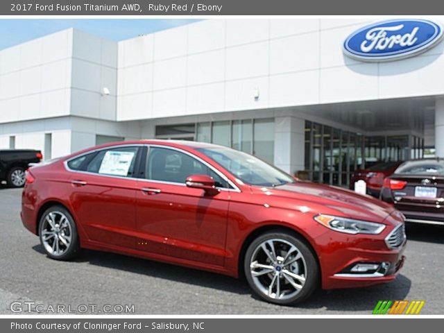 2017 Ford Fusion Titanium AWD in Ruby Red