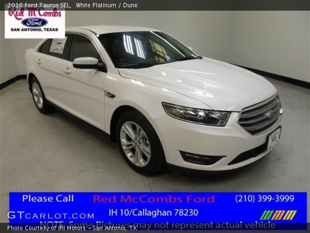 2016 Ford Taurus SEL in White Platinum
