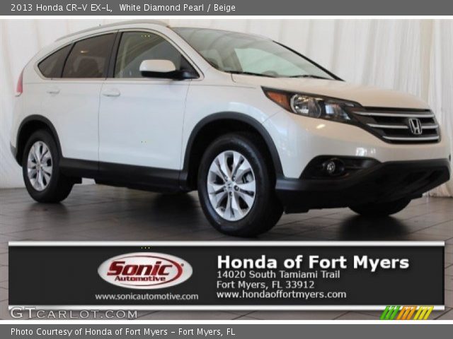 2013 Honda CR-V EX-L in White Diamond Pearl