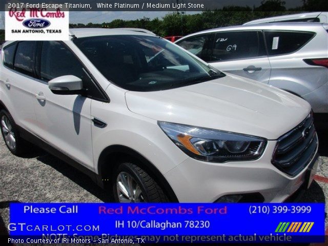 2017 Ford Escape Titanium in White Platinum