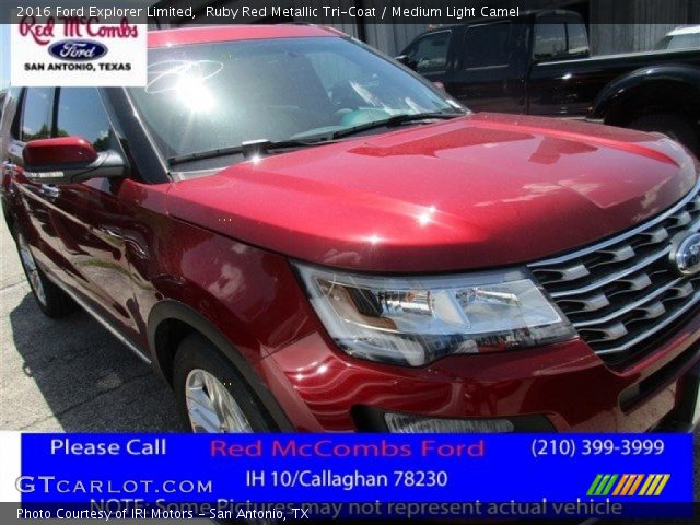 2016 Ford Explorer Limited in Ruby Red Metallic Tri-Coat