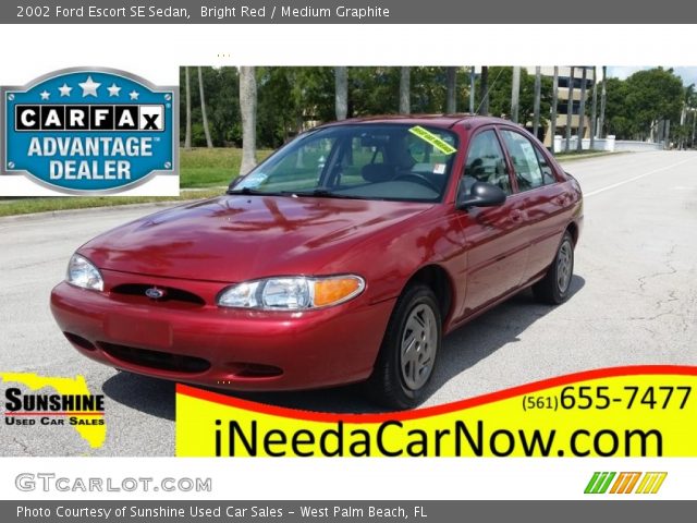 2002 Ford Escort SE Sedan in Bright Red