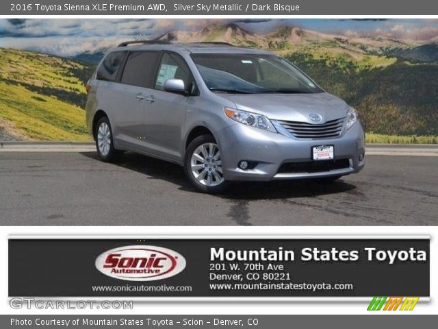 2016 Toyota Sienna XLE Premium AWD in Silver Sky Metallic