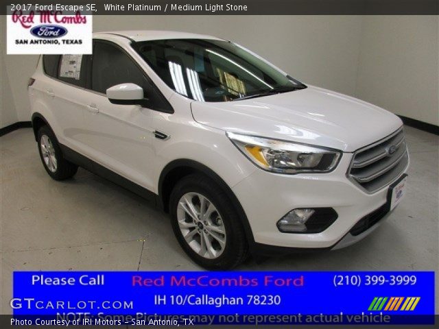 2017 Ford Escape SE in White Platinum