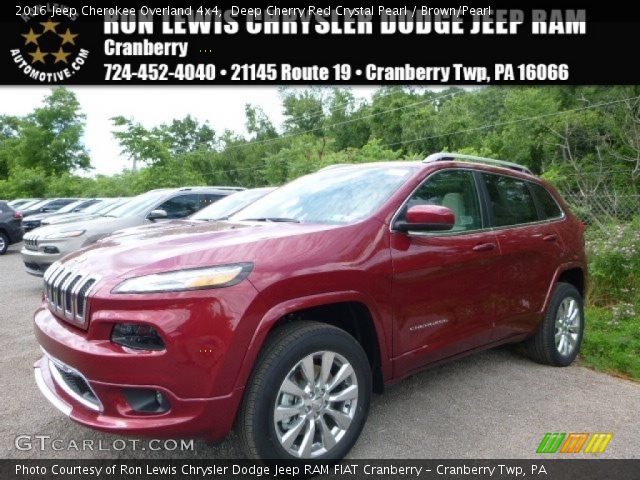 2016 Jeep Cherokee Overland 4x4 in Deep Cherry Red Crystal Pearl
