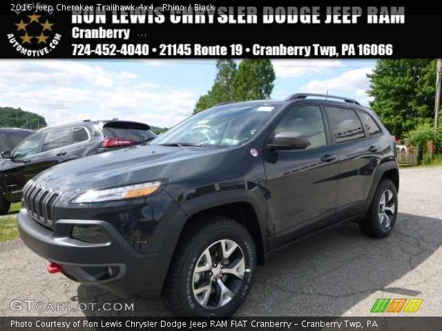 2016 Jeep Cherokee Trailhawk 4x4 in Rhino