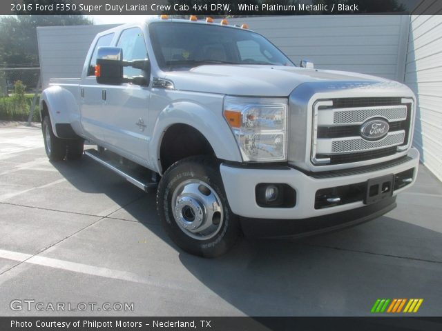 2016 Ford F350 Super Duty Lariat Crew Cab 4x4 DRW in White Platinum Metallic