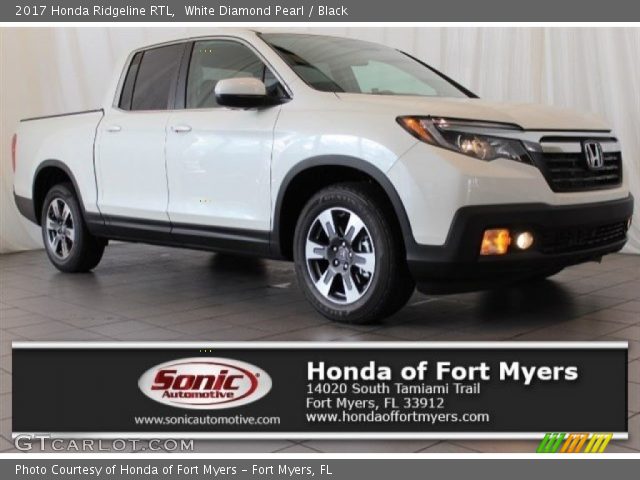 2017 Honda Ridgeline RTL in White Diamond Pearl