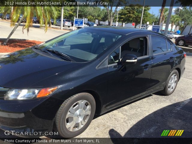 2012 Honda Civic Hybrid Sedan in Crystal Black Pearl
